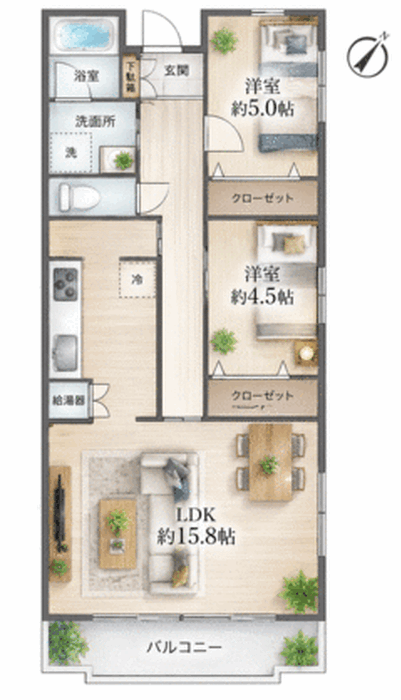 画像4372：プレディオ追浜 3階｜2LDK・1,880万円